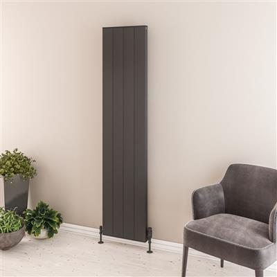 Vesima Matt Anthracite Vertical Aluminium Radiator 1800 x 303mm