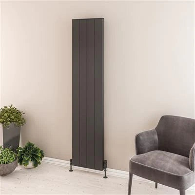 Vesima Matt Anthracite Vertical Aluminium Radiator 1800 x 403mm