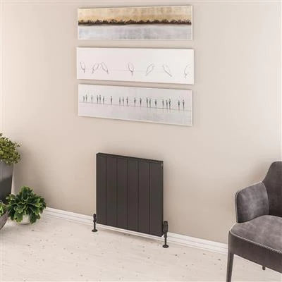 Vesima Matt Anthracite Horizontal Aluminium Radiator 600 x 603mm