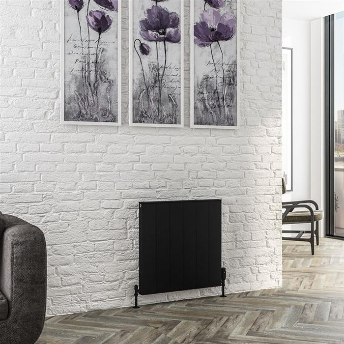 Vesima Matt Black Horizontal Aluminium Radiator 600 x 603mm