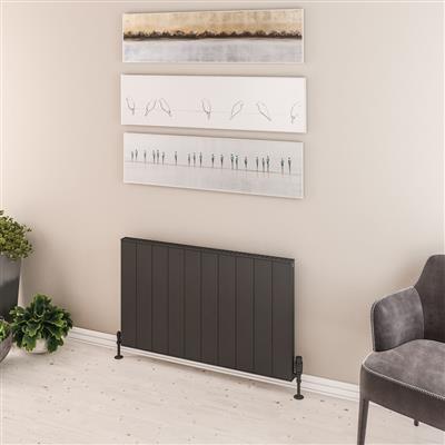 Vesima Matt Anthracite Horizontal Aluminium Radiator 600 x 803mm