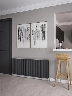 Guardia Matt Anthracite Horizontal Aluminium Radiator 600 x 1420mm