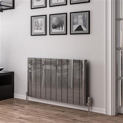 Peretti Polished Aluminium Horizontal Radiator 600 x 1040mm