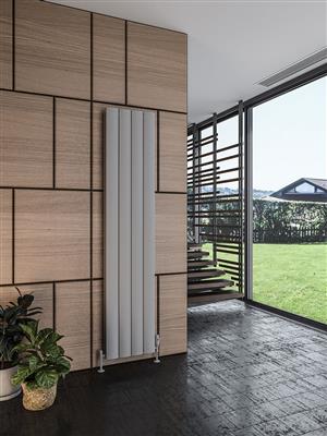 Guardia Matt Grey Vertical Aluminium Radiator 1800 x 280mm