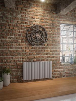 Guardia Matt Grey Horizontal Aluminium Radiator 600 x 1040mm