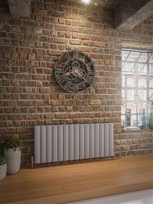 Guardia Matt Grey Horizontal Aluminium Radiator 600 x 1230mm