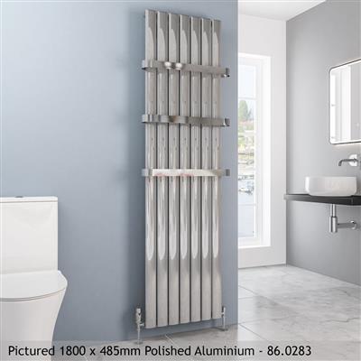 Sandhurst Matt Anthracite Vertical Aluminium Radiator 1800 x 415mm
