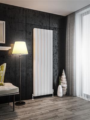 Guardia Matt White Vertical Aluminium Radiator 1800 x 470mm