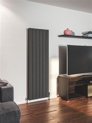 Guardia Matt Anthracite Vertical Aluminium Radiator 1800 x 470mm