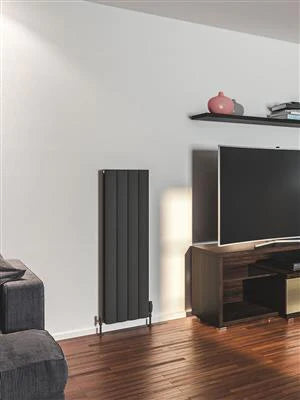 Guardia Matt Anthracite Vertical Aluminium Radiator 1200 x 375mm
