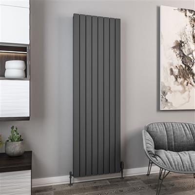 Hadleigh Matt Anthracite Vertical Aluminium Radiator 1800 x 485mm