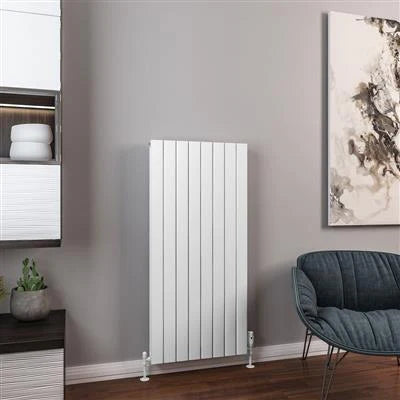 Hadleigh Matt White Vertical Aluminium Radiator 1200 x 555mm