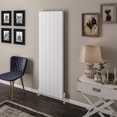 Vesima Matt White Vertical Aluminium Radiator 1800 x 503mm