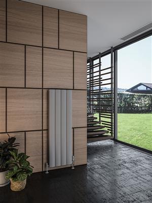 Guardia Matt Grey Vertical Aluminium Radiator 1200 x 280mm