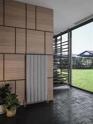 Guardia Matt Grey Vertical Aluminium Radiator 1200 x 470mm
