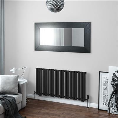 Tunstall Matt Black Horizontal Radiator 600 x 1002mm