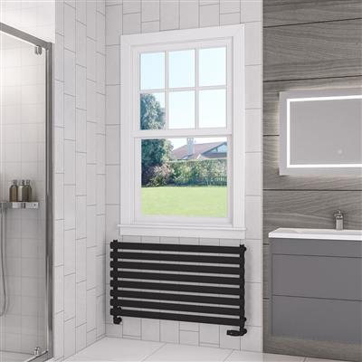 Tunstall Matt Black Towel Rail 560 x 1000mm