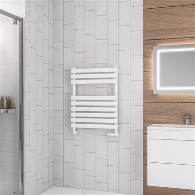 Tunstall Matt White Towel Rail 800 x 500mm