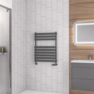 Tunstall Matt Anthracite Towel Rail 800 x 500mm