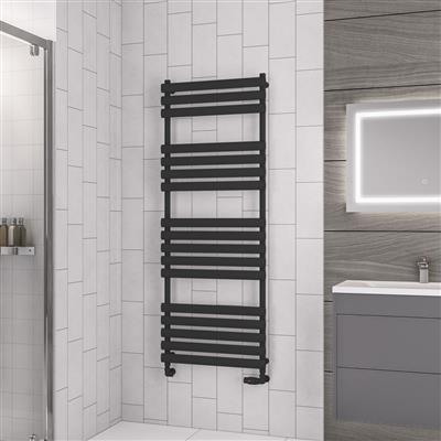 Tunstall Matt Black Towel Rail 1600 x 500mm