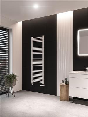 Wingrave Matt White Straight Towel Radiator 1600 x 500mm