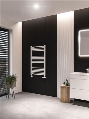 Wingrave Matt White Straight Towel Radiator 1000 x 600mm
