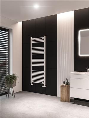 Wingrave Matt White Straight Towel Radiator 1600 x 600mm