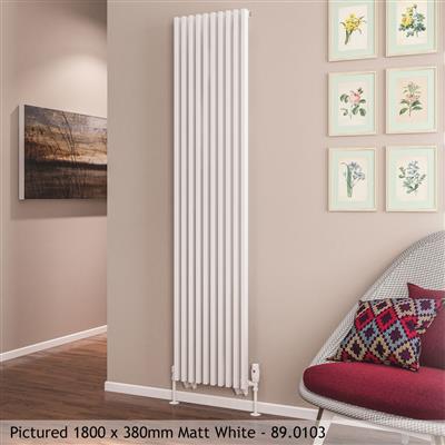 Rowsham Matt White Vertical Radiator 1800 x 300mm