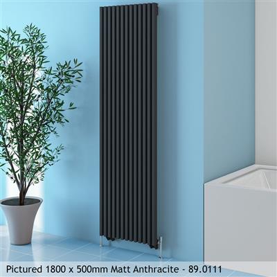 Rowsham Matt Anthracite Vertical Radiator 1800 x 500mm