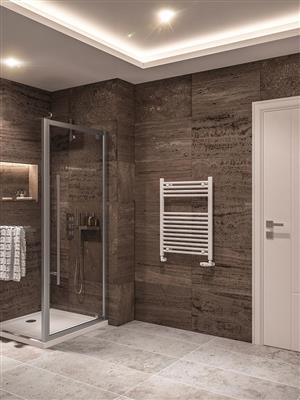 Wingrave Gloss White Straight Towel Radiator 800 x 600mm