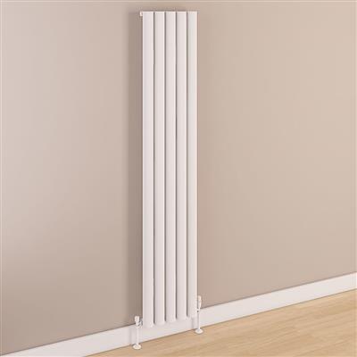 Kelmscott Matt White Vertical Aluminium Radiator 1800 x 275mm