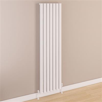 Kelmscott Matt White Vertical Aluminium Radiator 1800 x 485mm