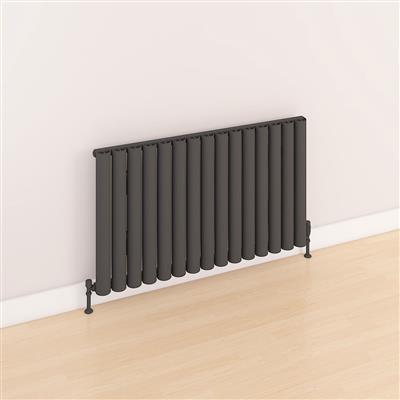 Kelmscott Matt Anthracite Horizontal Aluminium Radiator 600 x 835mm