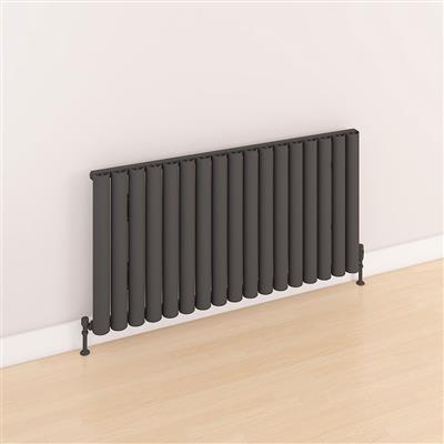 Kelmscott Matt Anthracite Horizontal Aluminium Radiator 600 x 1185mm