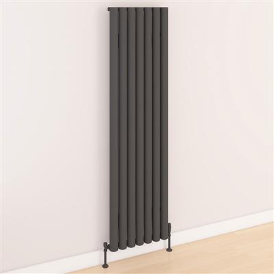 Kelmscott Matt Anthracite Vertical Aluminium Radiator 1800 x 415mm