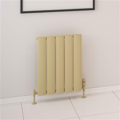 Malmesbury Matt Cappuccino Horizontal Aluminium Radiator 600 x 470mm