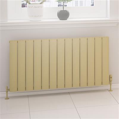 Malmesbury Matt Cappuccino Horizontal Aluminium Radiator 600 x 1420mm