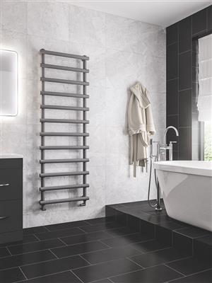 Marlow Matt Grey Towel Radiator 1750 x 600mm