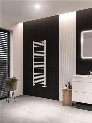 Wingrave Matt White Straight Towel Radiator 1400 x 500mm