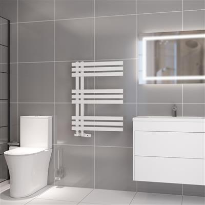 Hurley Matt White Towel Radiator 800 x 500mm