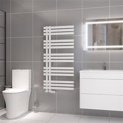 Hurley Matt White Towel Radiator 1200 x 600mm
