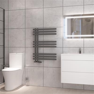 Hurley Matt Anthracite Towel Radiator 800 x 500mm