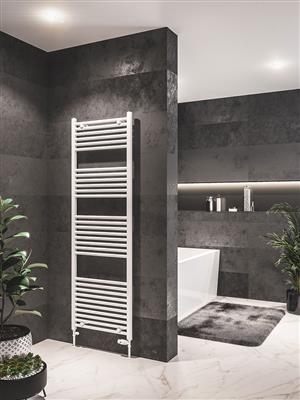 Westward Gloss White Straight Multi-Towel Rail 1800 x 500mm