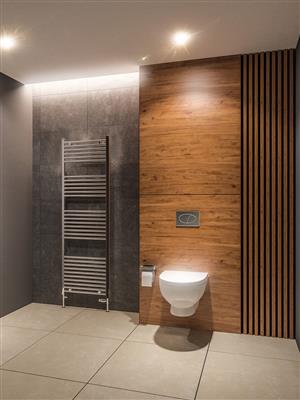 Westward Chrome Straight Multi-Towel Rail 1800 x 500mm
