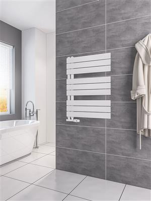 Helmsley Matt White Towel Radiator 800 x 500mm