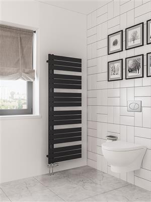 Helmsley Matt Black Towel Radiator 1640 x 500mm