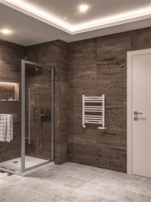 Wingrave Gloss White Straight Towel Radiator 600 x 500mm