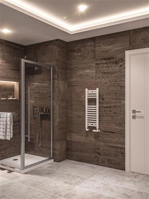 Wingrave Gloss White Straight Towel Radiator 800 x 400mm