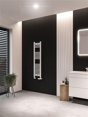Wingrave Matt White Straight Towel Radiator 1200 x 400mm