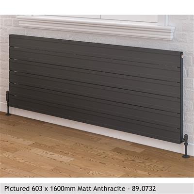 Berkeley Matt Anthracite Horizontal Aluminium Radiator 600 x 800mm